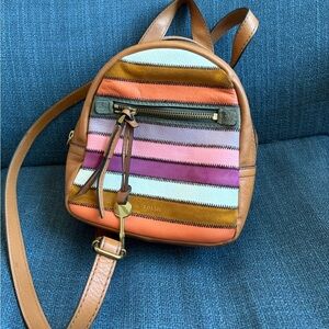Fossil striped backpack